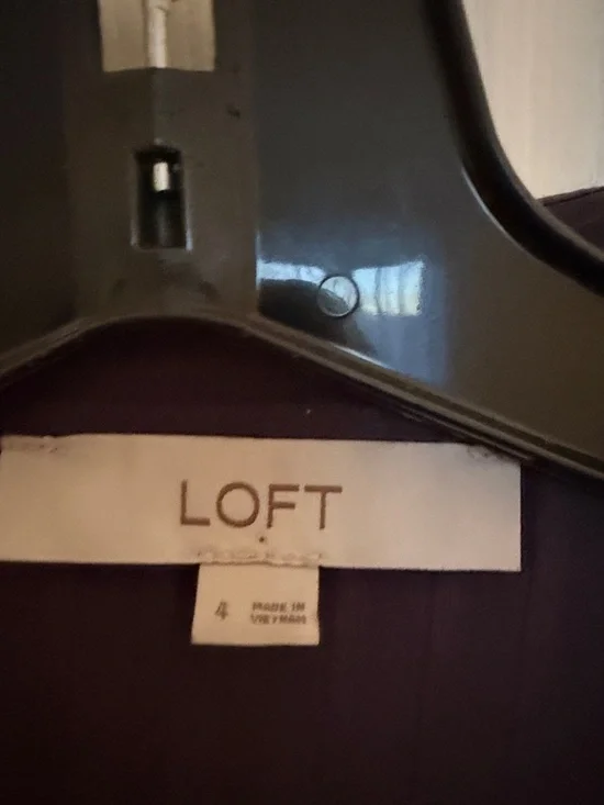 LOFT Ribbed Button-Front Dress - Picture 3 of 4